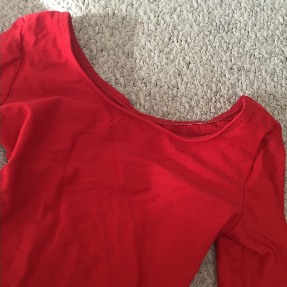 Red leotard - Picture 5 of 6